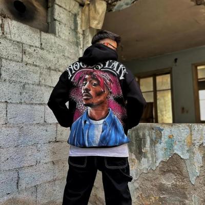 هودي أوفر سايز أسود - Hoodstar 2PAC