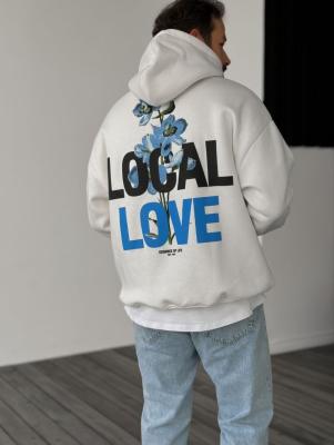 هودي أوفر سايز ابيض - Local Love