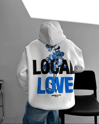 هودي أوفر سايز ابيض - Local Love