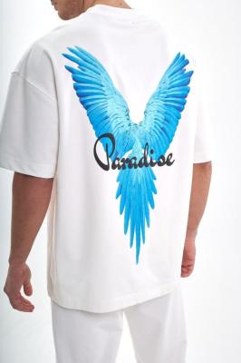 تي شيرت أوفر سايز ابيض - Paradise