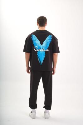 تي شيرت أوفرسايز أسود- Paradise