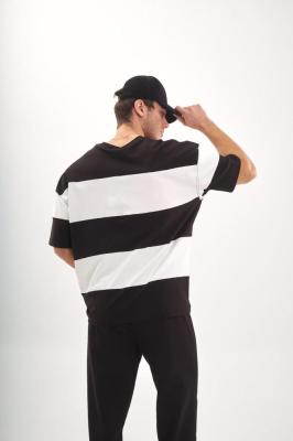 تي شيرت أوفر سايز ابيض  و أسود