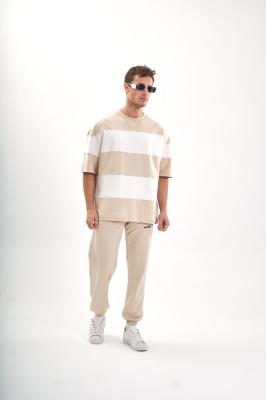 تي شيرت أوفر سايز ابيض و بيج