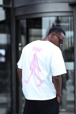 تيشيرت Pink Panther أبيض أوفرسايز