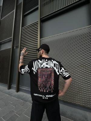 تيشيرت Carpet أسود أوفرسايز