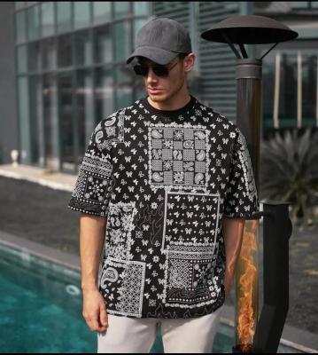 تيشيرت Bandana أسود أوفرسايز