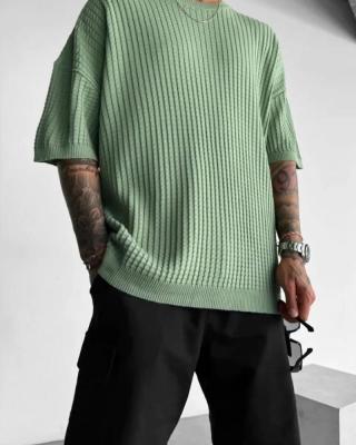 تيشيرت وافل أوفرسايز أخضر